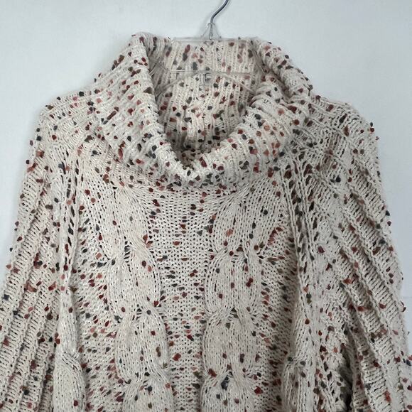 Moon & Madison Textured Speckled Turtleneck Chunky Sweater Size Small - Picture 2 of 10